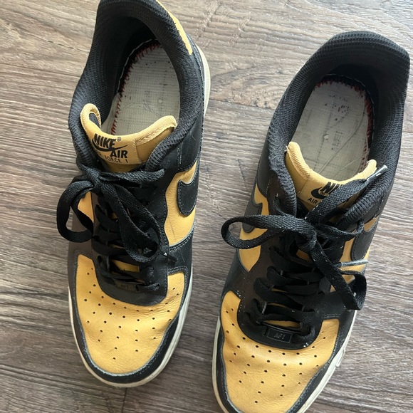 Nike Black and Yellow Sneakers size 9 Nike Air Force 1 Low Custom - Picture 2 of 11